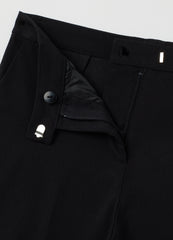 OVS Black Viscose Blend Slim Fit Trousers