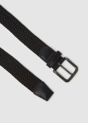 OVS Braided Black Genuine Leather Belt