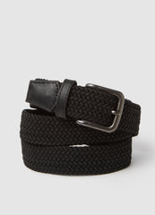 OVS Braided Black Genuine Leather Belt
