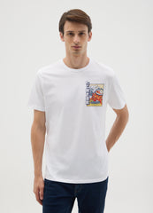 OVS Regular Fit White Cotton T-Shirt