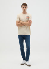 OVS Beige Regular Fit Pure Cotton T-Shirt