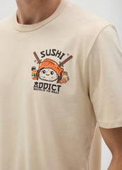 OVS Beige Regular Fit Pure Cotton T-Shirt