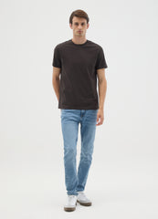 OVS Brown Pure Cotton T-Shirt Regular Fit