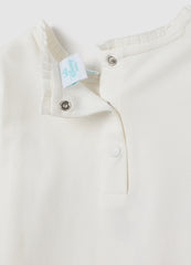 OVS White Girls' Stretch Cotton T-Shirt