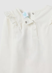 OVS White Regular Fit Cotton Girl'S Shirt With Frills
