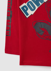 OVS Red Pure Cotton Children'S T-Shirt Regular Fit With Spiderman Print