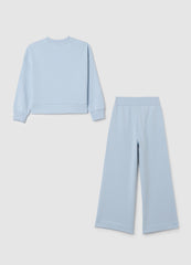 OVS Girls' Blue Cotton Blend Regular Fit Set