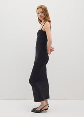 OVS Ruched Black Long Dress