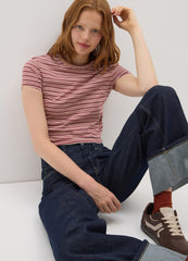 OVS Women'S Multicolour Pure Cotton T-Shirt