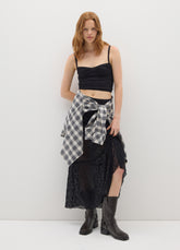 OVS Women'S Black Cotton Top With Lace