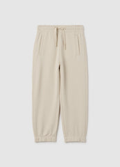 OVS Children'S Beige Pure Cotton Trousers Regular Fit