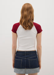 OVS Multicolor Stretch Cotton Fitted T-Shirt