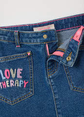 OVS Girls' Pure Cotton Denim Skirt Regular Fit