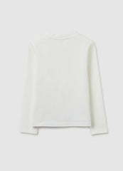 OVS Girls' White Regular Fit Stretch Cotton Top