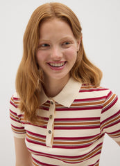 OVS Regular Fit Multicolour Stretch Cotton Polo