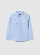 OVS Children'S Blue Regular Fit Pure Cotton Shirt