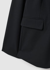 OVS Black Regular Fit Viscose Blend Blazer