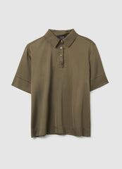 OVS Brown Satin Regular Fit Shirt