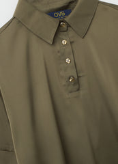 OVS Brown Satin Regular Fit Shirt