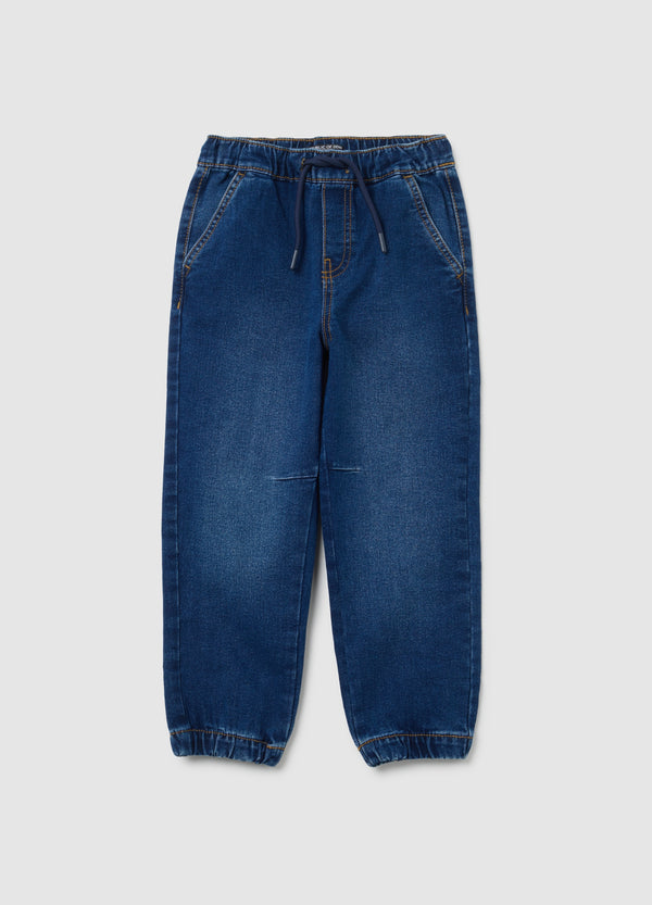 OVS Children'S Blue Relaxed Fit Cotton Blend Jog Denim