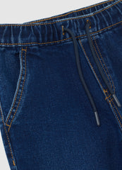 OVS Relaxed Fit Blue Cotton Blend Jog Denim For Children