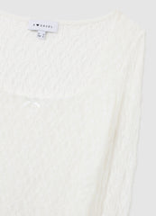 OVS White Long Top In Stretch Fabric