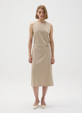 OVS Beige Slim Fit Stretchy Fabric Dress
