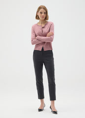 OVS Grey Viscose Blend Slim Fit Trousers