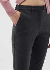 OVS Grey Viscose Blend Slim Fit Trousers