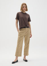 OVS Beige Cotton Trousers Regular Fit