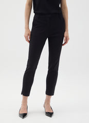 OVS Black Viscose Blend Slim Fit Trousers