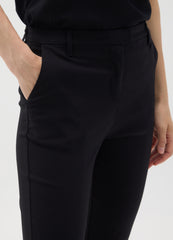 OVS Black Viscose Blend Slim Fit Trousers