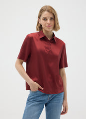 OVS Red Satin Regular Fit Shirt