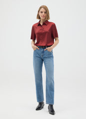 OVS Red Satin Regular Fit Shirt