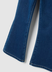 OVS Girls' Blue Flare Cotton Blend Jeggings