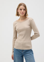 OVS Beige Pure Cotton Regular Fit Jumper