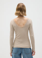 OVS Beige Pure Cotton Regular Fit Jumper