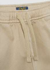 OVS Children'S Regular Fit Beige Cotton Trousers