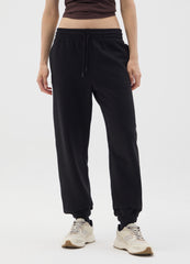 OVS Black Cotton Blend Regular Fit Trousers