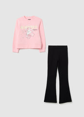 OVS Girls' Stretch Cotton Pink Set