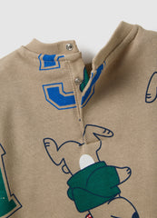 OVS Children'S Outfit In Pure Beige And Green Cotton