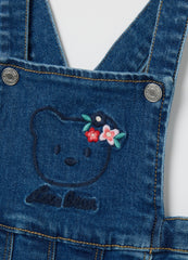 OVS Blue Stretch Denim Baby Dress Regular Fit