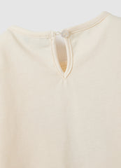 OVS Regular Fit Beige Cotton Baby Girl T-Shirt