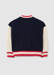 OVS Girls' Regular Fit Pure Cotton Blue Sweatshirt