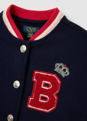 OVS Girls' Regular Fit Pure Cotton Blue Sweatshirt