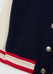 OVS Girls' Regular Fit Pure Cotton Blue Sweatshirt