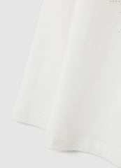 OVS Girls' White Cotton T-Shirt, Regular Fit