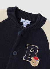 OVS Children'S Cardigan In Blue And Cream Blend Regular Fit