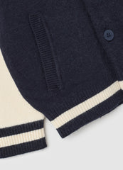 OVS Children'S Cardigan In Blue And Cream Blend Regular Fit