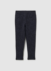 OVS Girls' Black Slim Fit Cotton Treggings